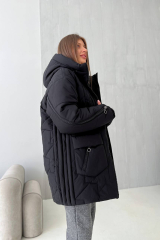 Куртка зимова коротка, чорна